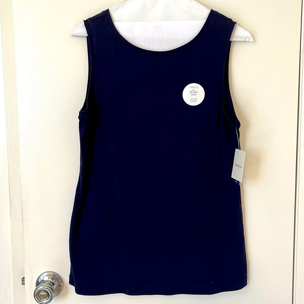 Croft & Barrow navy blue Classic tank 100% cotton top